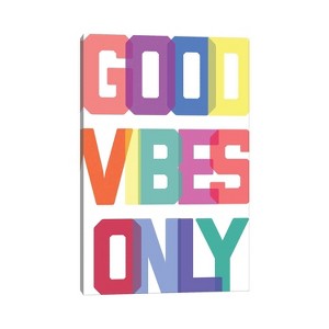 Good Vibes Only Multicolor by The Native State Unframed Wall Canvas - iCanvas - 1 of 4