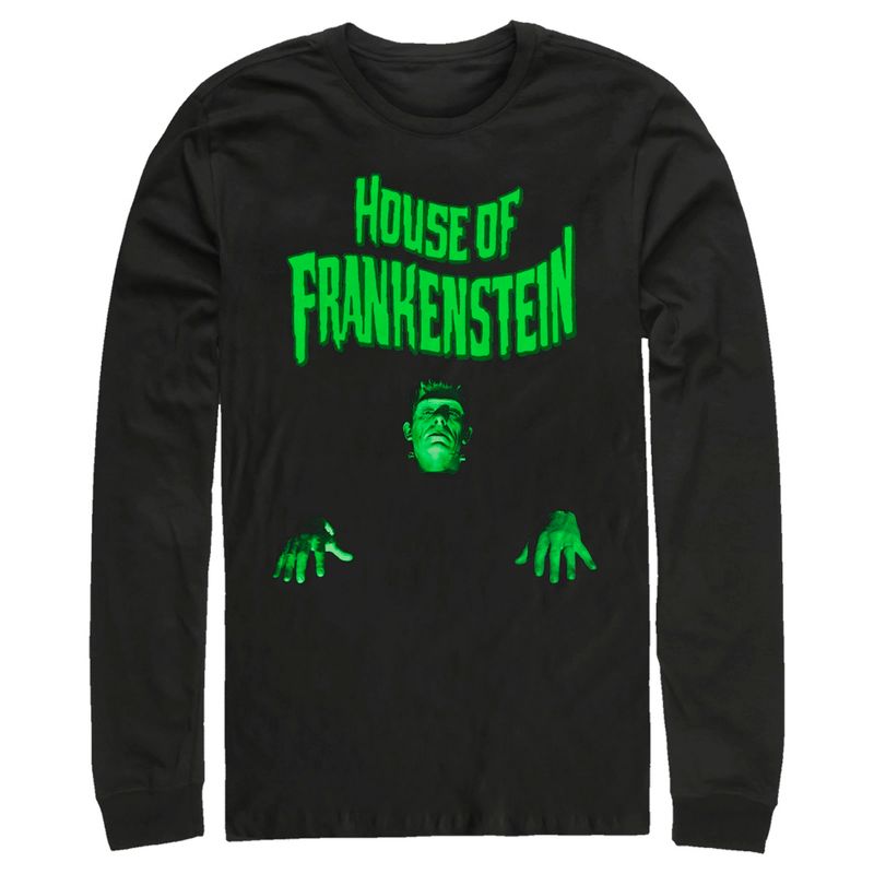 Men's Universal Monsters House of Frankenstein Creation Long Sleeve Shirt, 1 of 5