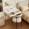 KWPZQEB 31.98" W Small Makeup Vanity Table, Dresser Desk with Large HD Mirror, Vanity Desk with 3 Drawers, Modern Dressing Table for Bedroom, Closet - 4 of 4