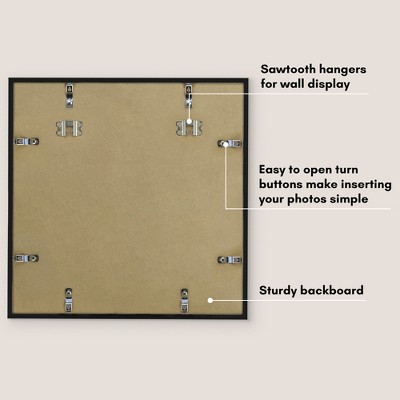 Black 16x16 Picture Frame with Oversized Mat