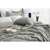 EY Essentials 22" x 22" Declan Solid Ash Gray Cotton Decor Throw Pillow - 3 of 4