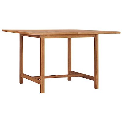 vidaXL Patio Dining Table, 43.3"x43.3"x29.5" Solid Wood Teak