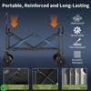 380Lb Heavy Duty Collapsible Wagon Cart Capacity Foldable Utility Wagon with 5" All-Terrain Wheels & Drink Holders - 4 of 4