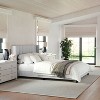 Martha Stewart Queen Kay Upholstered Platform Bed Gray/Black - 2 of 4