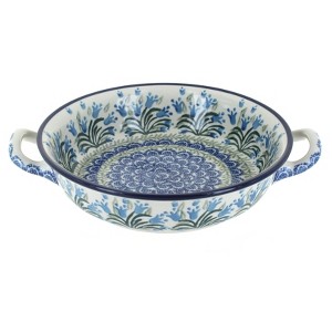 Blue Rose Polish Pottery 419 Ceramika Artystyczna Small Round Casserole with Handles - 1 of 1
