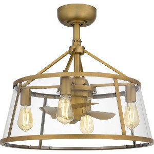 Barlow 4-Light Weathered Brass Ceiling Fan Light - 1 of 4
