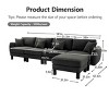 L-Shape Sectional Sofa with Ottoman, 4-Seater Sofa with Armrests and Cylindrical Legs, Boucle Fabric Couch with Cushion-Coolbibila - 4 of 4