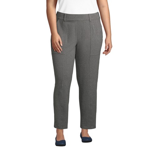 Lands' End Women's Plus Size Starfish Mid Rise Elastic Waist Pull On  Utility Ankle Pants - 2x - Charcoal Heather : Target