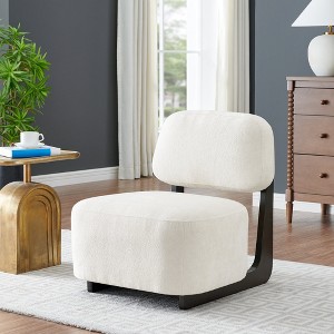 Roundhill Furniture Solara Modern Accent Chair with Solid Wood Frame - 1 of 4