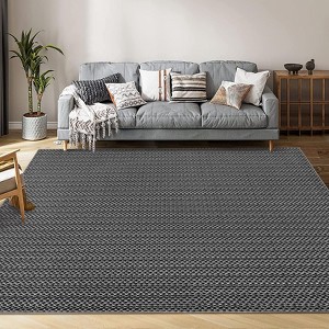 Washable Area Rugs 9x12 Rug for Living Room Non Slip Rug Soft Area Rug for Bedroom Braided Print Throw Rugs Stain Resistant Carpet for Dining Room - 1 of 4