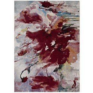 Modway Blume Abstract Floral 4x6 Area Rug - Multi Color,  100% Polypropylene ,  Tight Low Pile Weave - 1 of 4