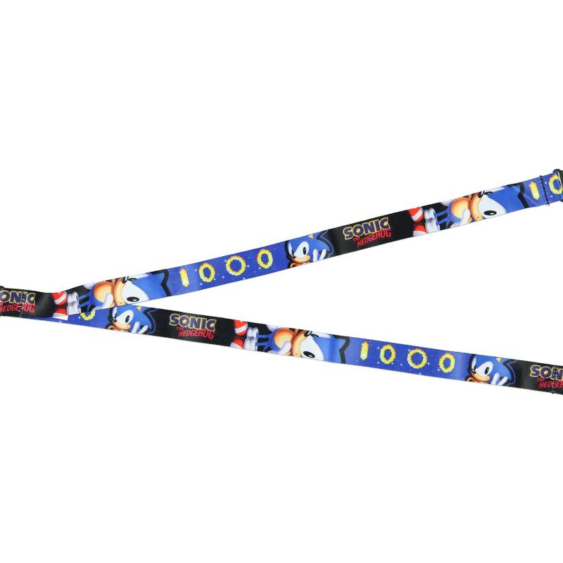 Sonic The Hedgehog Lanyard ID Badge Holder w/ Rubber Charm and Sticker Multicoloured, 3 of 6