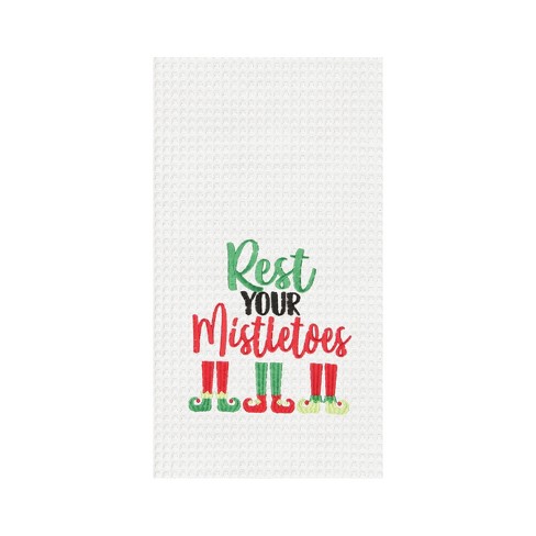 C&f Home 27 X 18 merry Christmas Sentiment On Red And Black