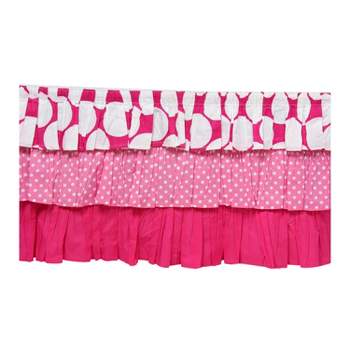 Bacati - MixNMatch Pink Dots 3 layer Crib/Toddler ruffles/skirt