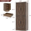 Aheaplus 71'' Kitchen Pantry Cabinet with Doors, Freestanding Large Storage Cupboard with Storage Drawers - 3 of 4