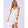 INSPIRE CHIC Women's Silky Satin Lace 3/4 Sleeve Camisole Nightgown and 3/4 Sleeve Robe Set - 3 of 4
