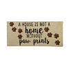 Evergreen A House is Not a Home Without Paw Prints Burlap Sassafras Switch Mat - 2 of 4