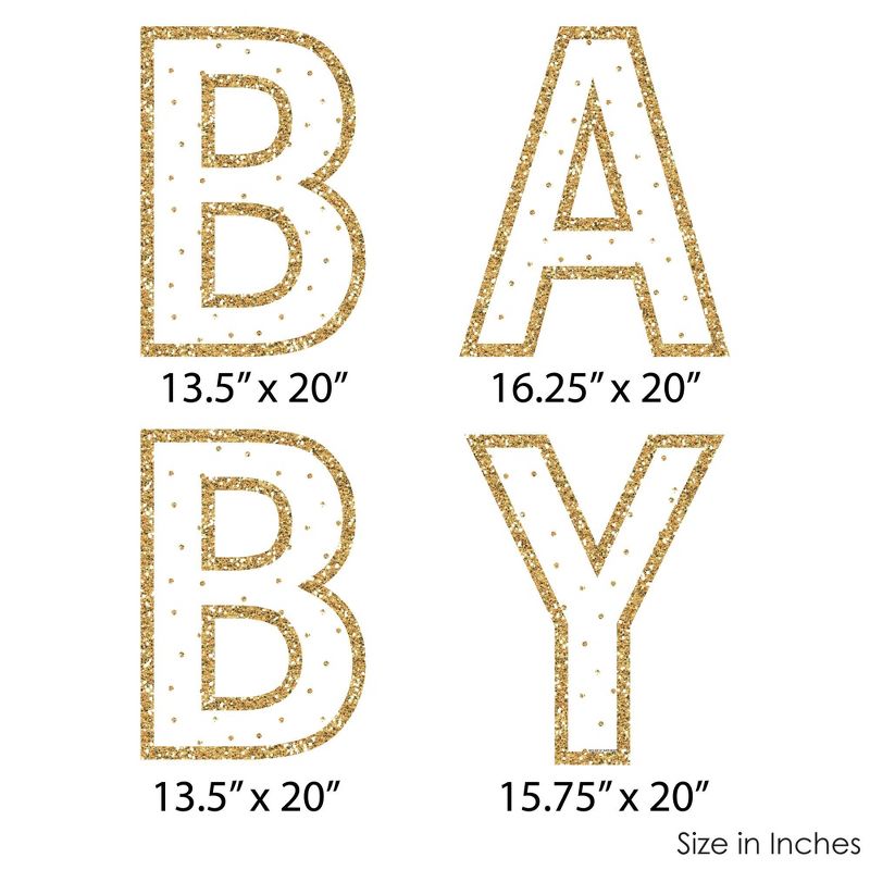 Big Dot of Happiness Baby Neutral - Large Baby Shower Decorations - Baby - Outdoor Letter Banner, 5 of 8