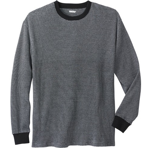 Kingsize Men's Big & Tall Waffle-knit Thermal Waffle Crewneck Tee