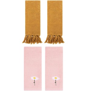 REGALWOVEN 4 Pcs Hand Towels, Absorbent Soft Bath Towel Set for Bathroom - 1 of 4