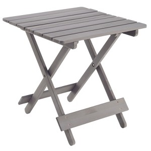 VisioGear Folding Tables, Patio Folding Square Table for Backyard, Portable Design Space-Saving, Grey, 19.75"*19.75"*19.75" - 1 of 4