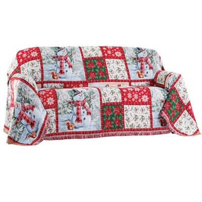 Collections Etc Snowman Tapestry Furn Throw