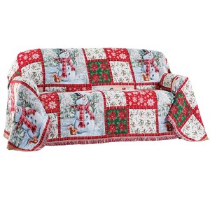 Collections Etc Snowman Tapestry Furn Throw - 1 of 3