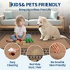 Large Easy Jute Rugs, Living Room Rug, Modern Bordered Solid Rug with Non-Slip Backing, Non-Shedding Carpet - 3 of 4