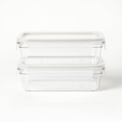 Oxo Pop 5pc Plastic Airtight Food Storage Container Set White : Target