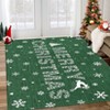 Christmas Area Rugs, Washable Non-Slip Snowflakes Quotes Carpet, Soft Low Pile Foldable Stain Resistant for Bedroom, Home - 2 of 4