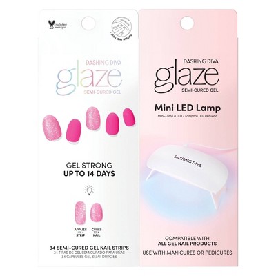 Dashing Diva Glaze Art Studio Nail Art - Juicy Grape and Mini LED Lamp -  33pc