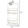 iDESIGN Everett Metal Hanging Shower Caddy Bath Organizer Satin - 3 of 4