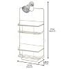 iDESIGN Everett Metal Hanging Shower Caddy Bath Organizer Satin - image 3 of 4