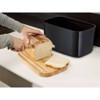 Joseph Joseph Bread Bin with Bamboo Cutting Board Lid Black: Plastic Bread Storage Container for Kitchens - 2 of 4