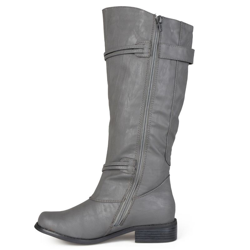 Journee Collection Womens Harley Stacked Heel Riding Boots, 3 of 11