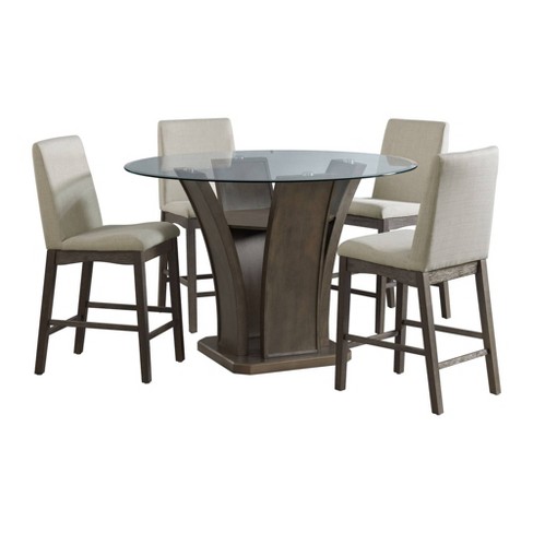 Round counter height discount dining set for 6