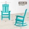 Arceso Rocking Chair Outdoor, Weather Resistant HDPS Plastic Rocker Chairs,  High Back Smooth Rocking Chairs for Outdoor & Indoor, Aruba Blue - 4 of 4