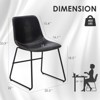 SEVOBAL Accent Chairs Dining Chairs Set of 4, Kitchen & Dining Room Chairs Dining Chairs, Black, 22"*20.5"*33.9" - 2 of 4