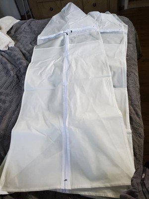 Stockroom Plus 2 Pack White Garment Bag Covers, Zippered Closet