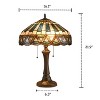Chloe Lighting Courtland Tiffany-style 2 Light Mission Table Lamp 16" Shade - 3 of 4