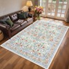 Non-Slip Floral Carpet, Machine Washable, Soft Short-Pile Indoor Rug, Perfect for Bedrooms, Dining Rooms, Dormitories, and Offices. - 4 of 4