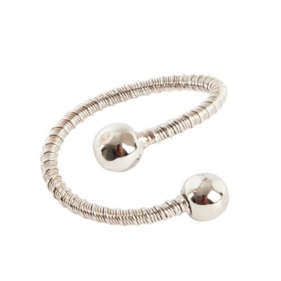 Saro Lifestyle Tiffany Napkin Ring, Silver (Set of 4)