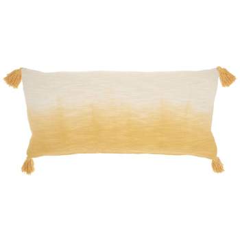 Life Styles Mustard Stonewash w/ Fringe 18 Square Pillow - #471K3