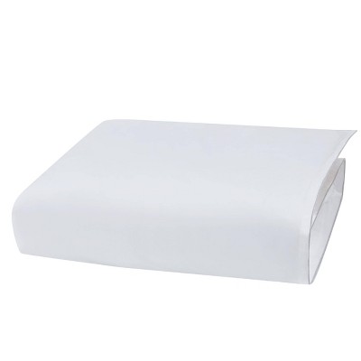 White Cotton Full/Queen Percale Duvet Cover Set