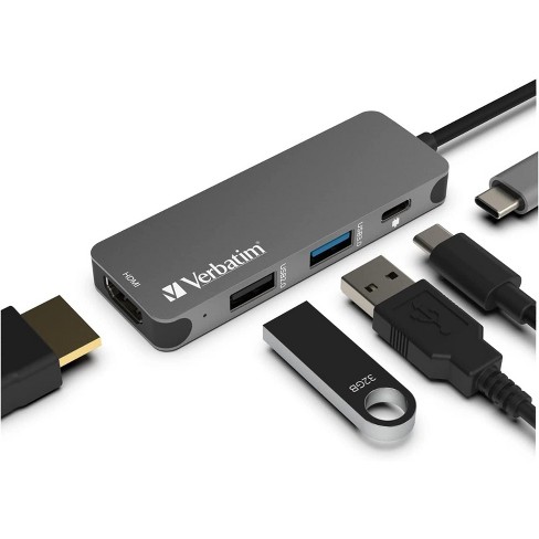 Monoprice 3-in-1 USB-C to 4K HDMI Multiport Adapter 