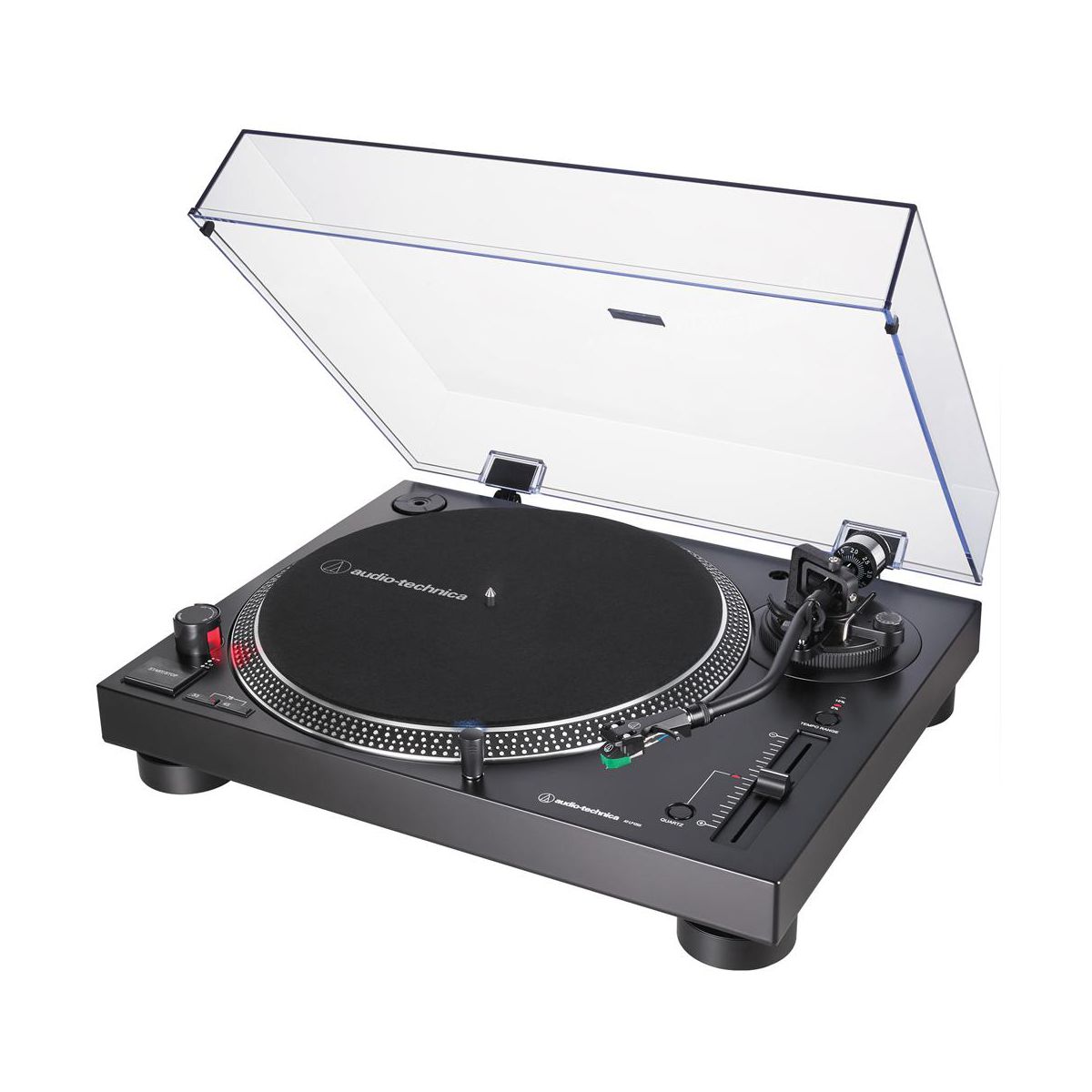 Audio-Technica Direct-Drive Turntable Analog & USB, Black with Essentials Bundle - thumbnail 4