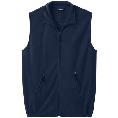 KingSize Men's Big & Tall Explorer Plush Fleece Zip Vest - Tall - 6XL, Navy  Blue