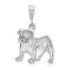 Black Bow Jewelry 14k White Gold Polished 2D Bulldog Pendant - 3 of 4