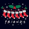 Men's Friends Christmas Socks T-Shirt - 2 of 4