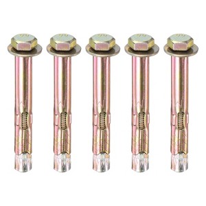 Unique Bargains Galvanized Iron-Carbon Steel Anti-Corrosion Durable Multipurpose Expansion Bolts 5 Pcs - 1 of 4